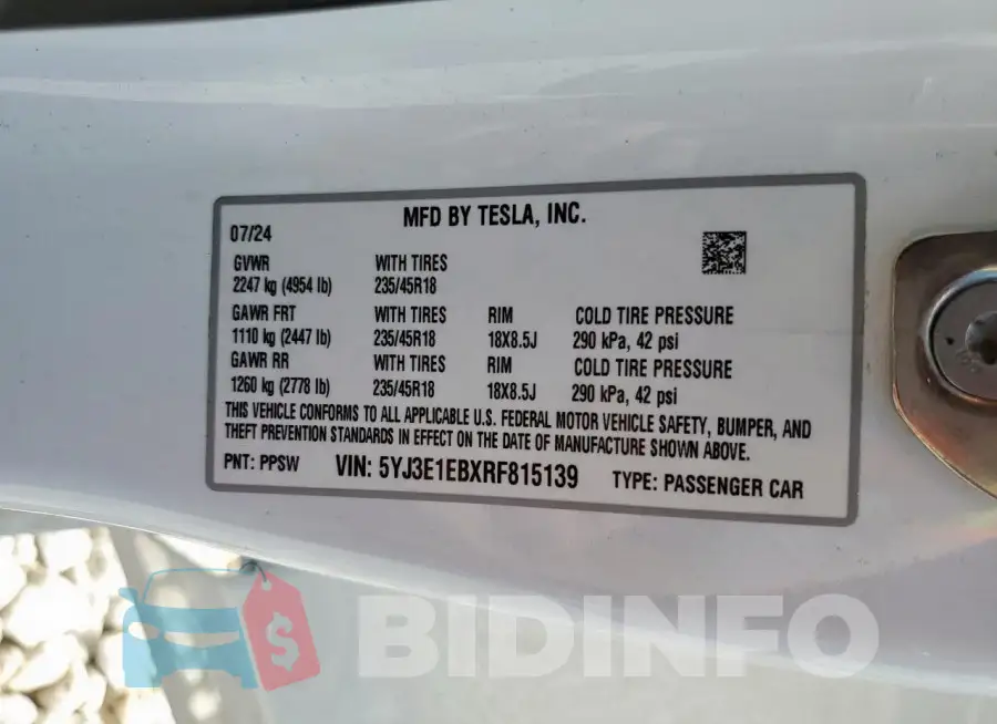 5YJ3E1EBXRF815139 Photo# 13