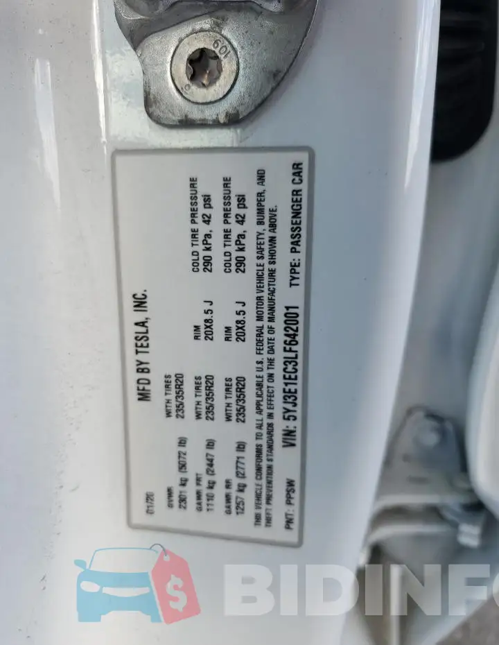 5YJ3E1EC3LF642001 Photo# 13