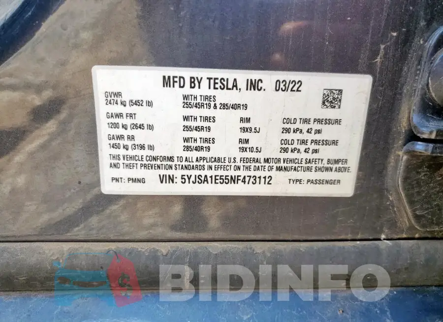 5YJSA1E55NF473112 Photo# 12