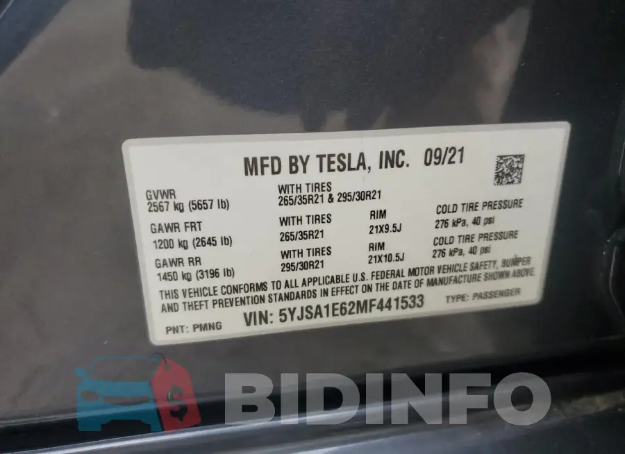 5YJSA1E62MF441533 Photo# 13