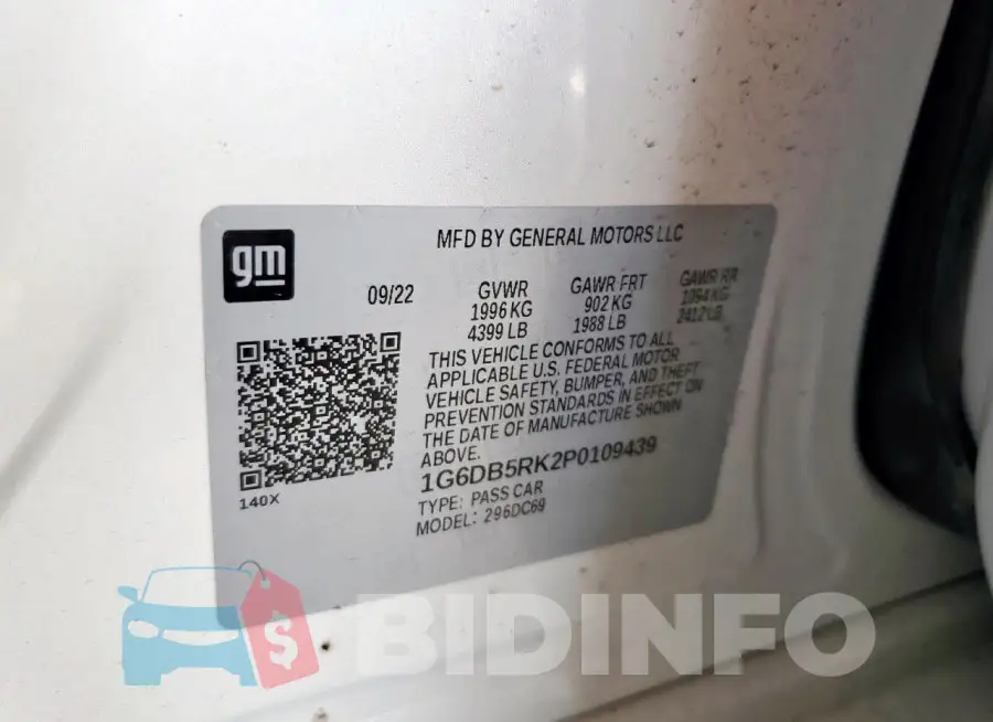 1G6DB5RK2P0109439 Photo# 12