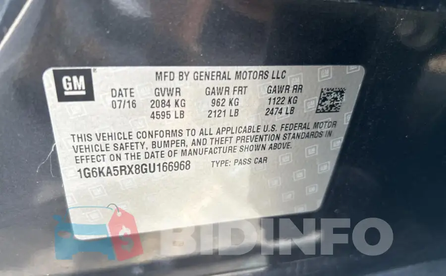 1G6KA5RX8GU166968 Photo# 10