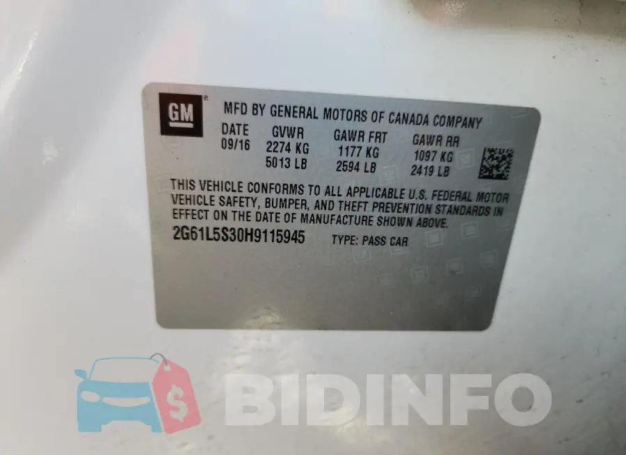 2G61L5S30H9115945 Photo# 13