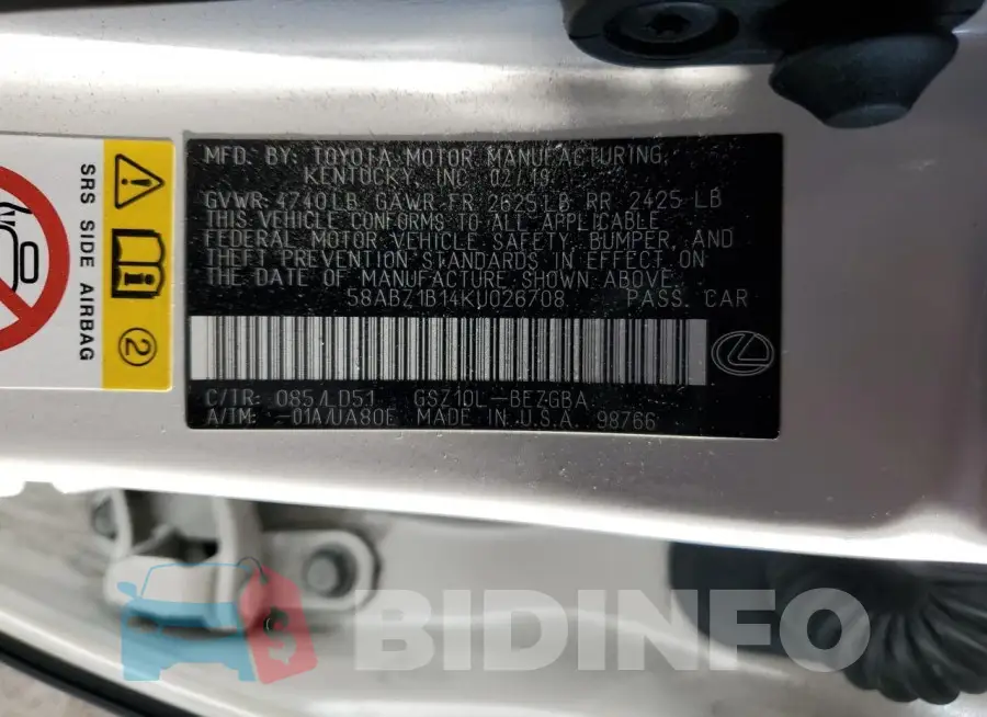58ABZ1B14KU026708 Photo# 13