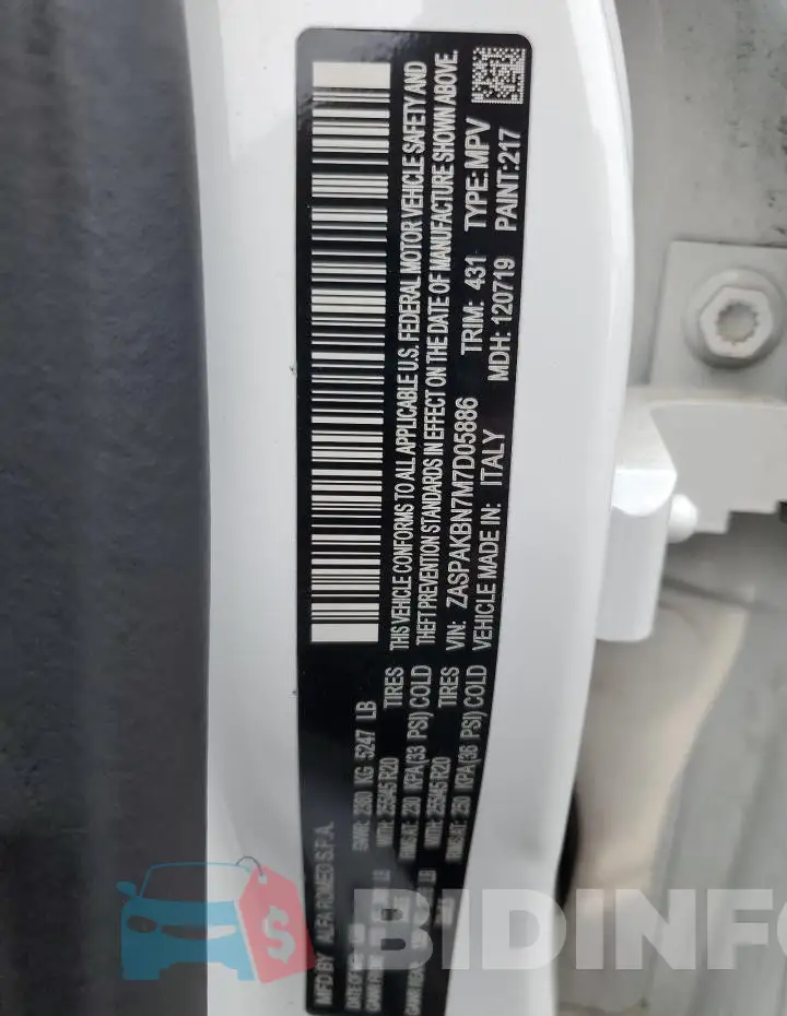 ZASPAKBN7M7D05886 Photo# 13