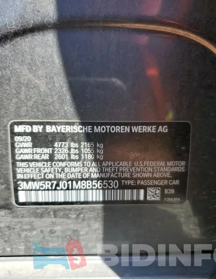 3MW5R7J01M8B56530 Photo# 12
