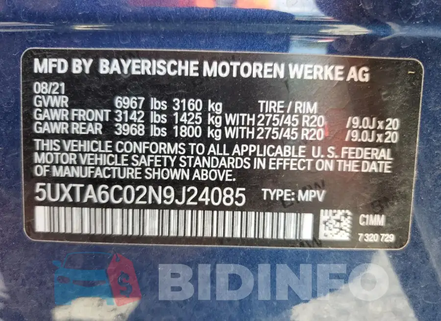 5UXTA6C02N9J24085 Photo# 14