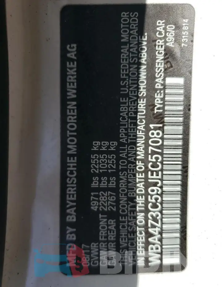 WBA4Z3C59JEC57081 Photo# 12