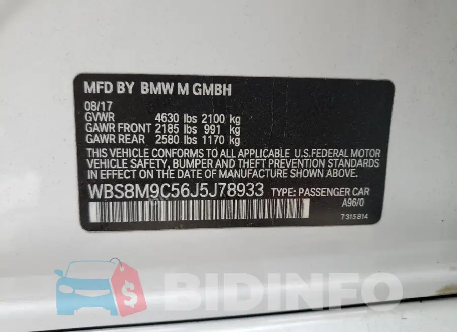 WBS8M9C56J5J78933 Photo# 13