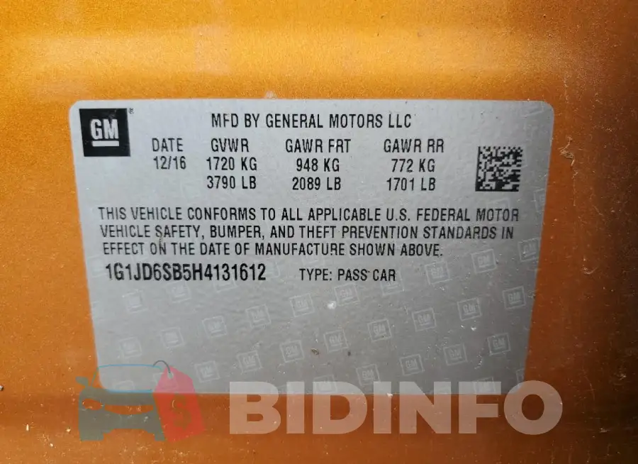 1G1JD6SB5H4131612 Photo# 12