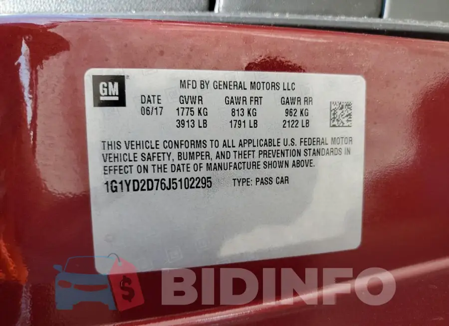 1G1YD2D76J5102295 Photo# 12