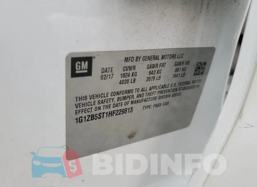 1G1ZB5ST1HF229813 Photo# 12