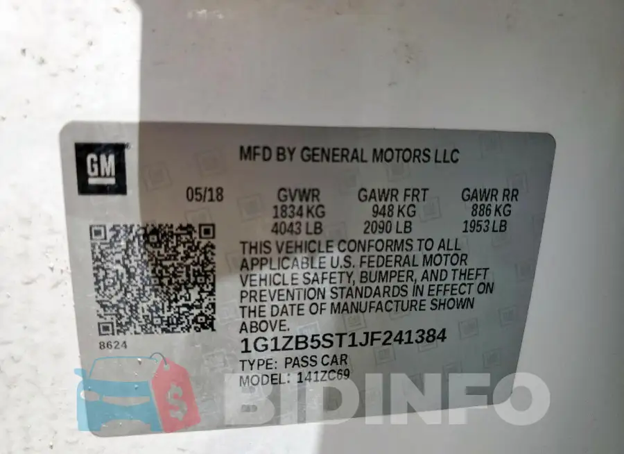 1G1ZB5ST1JF241384 Photo# 12