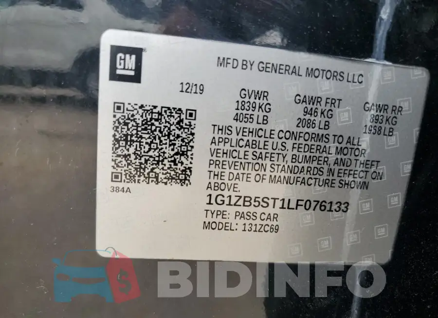 1G1ZB5ST1LF076133 Photo# 12