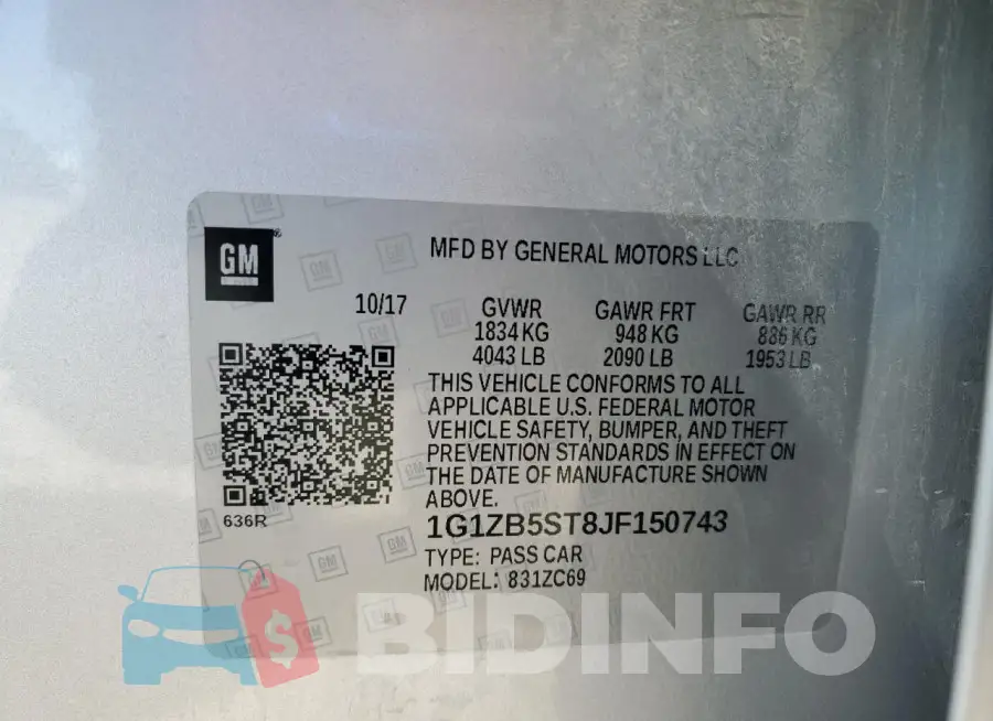 1G1ZB5ST8JF150743 Photo# 13