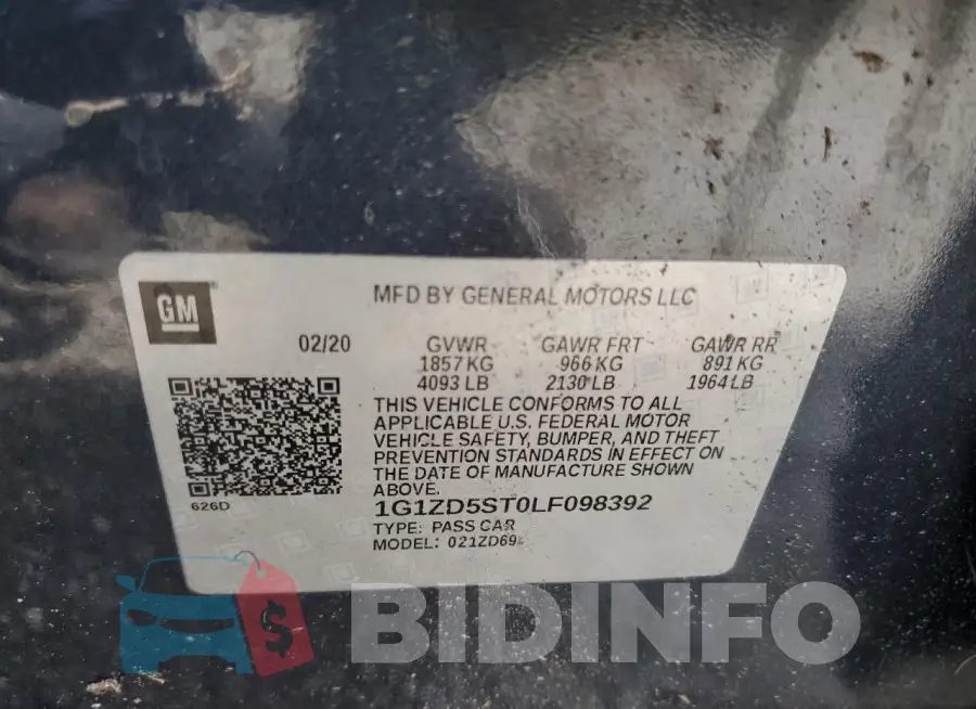 1G1ZD5ST0LF098392 Photo# 12