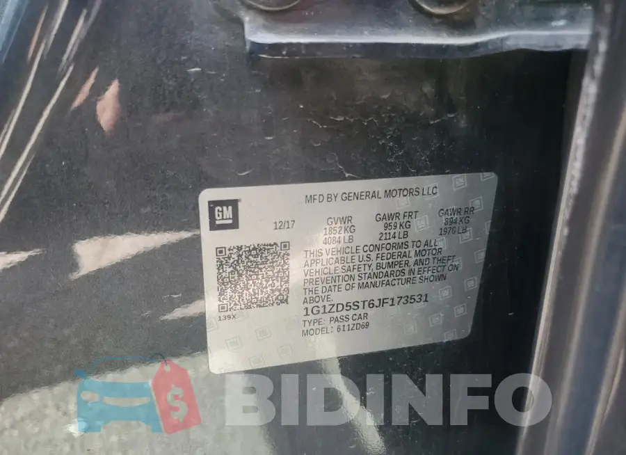 1G1ZD5ST6JF173531 Photo# 12
