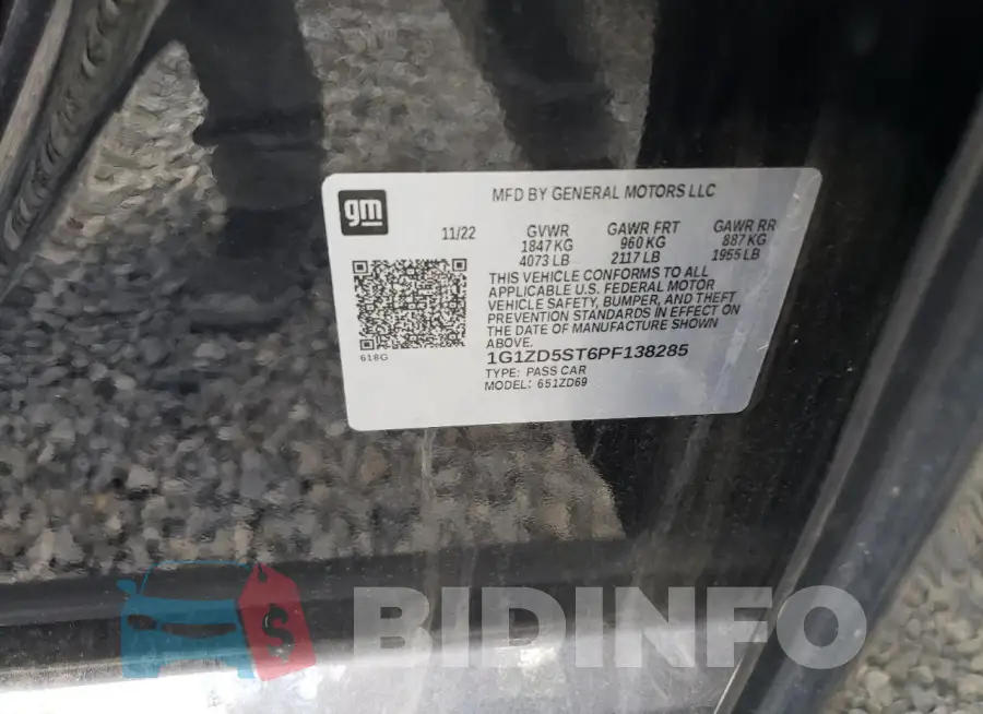 1G1ZD5ST6PF138285 Photo# 13