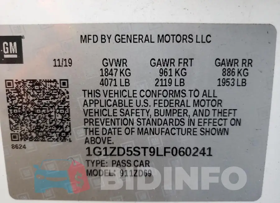 1G1ZD5ST9LF060241 Photo# 12