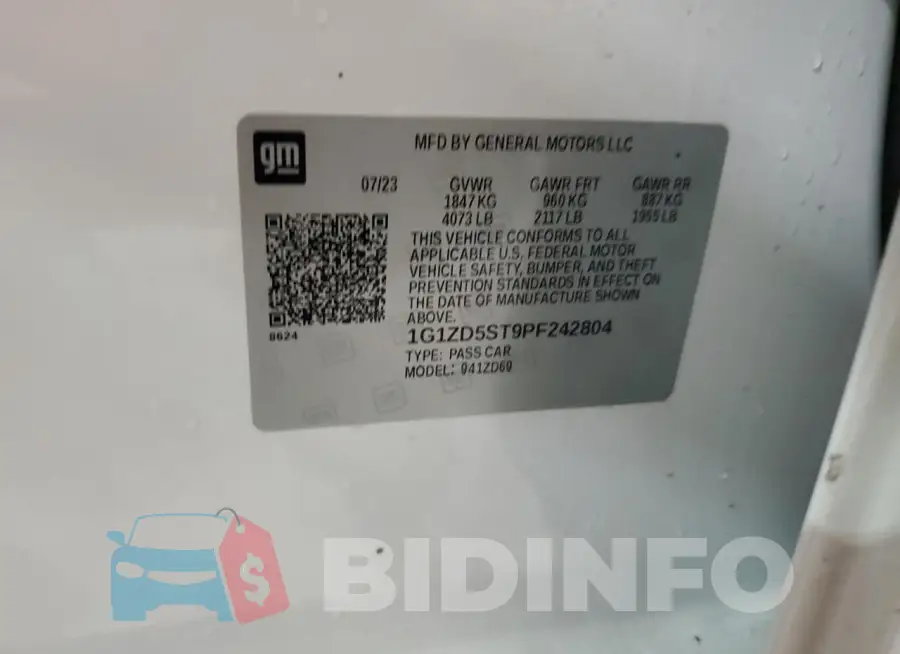 1G1ZD5ST9PF242804 Photo# 12