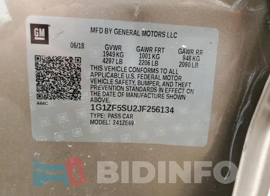 1G1ZF5SU2JF256134 Photo# 12