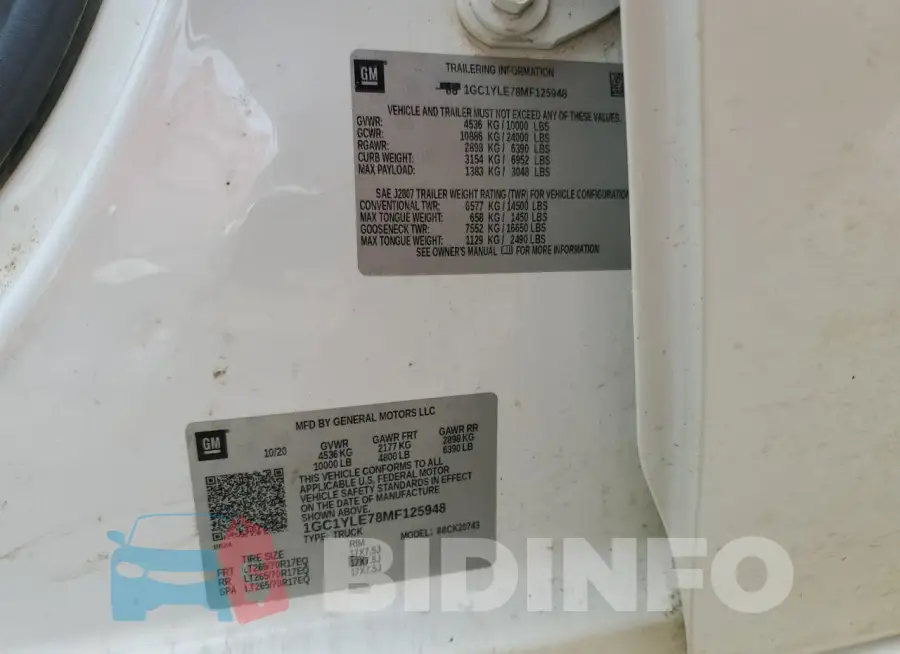 1GC1YLE78MF125948 Photo# 12