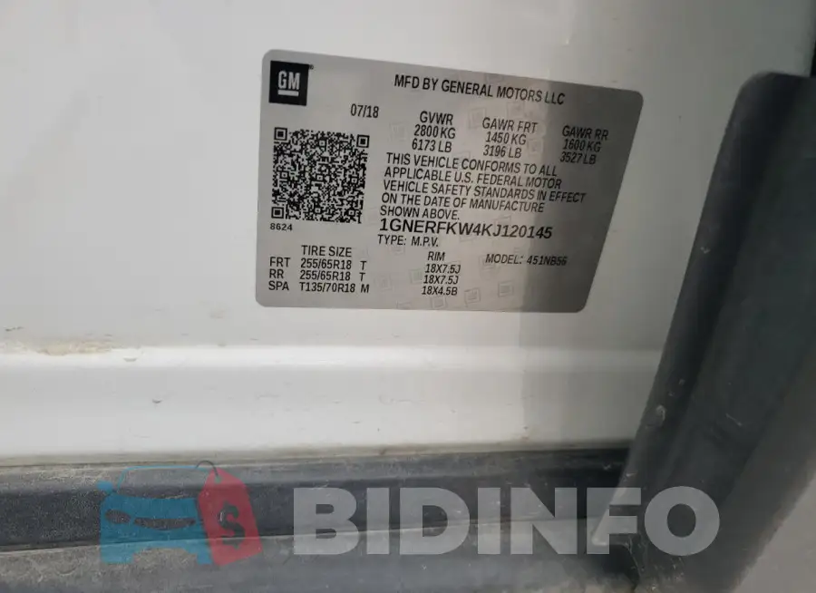 1GNERFKW4KJ120145 Photo# 13