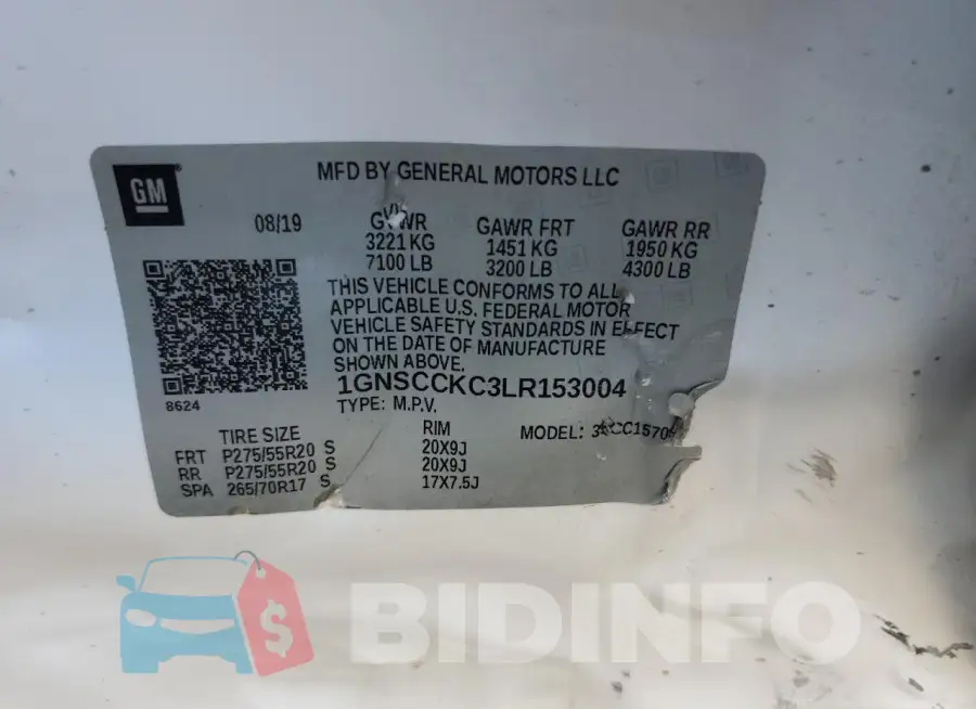 1GNSCCKC3LR153004 Photo# 14