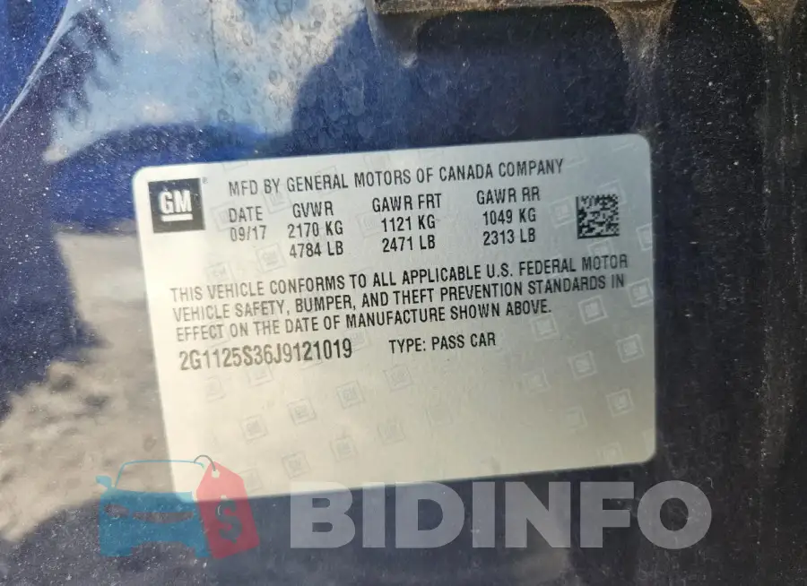 2G1125S36J9121019 Photo# 13