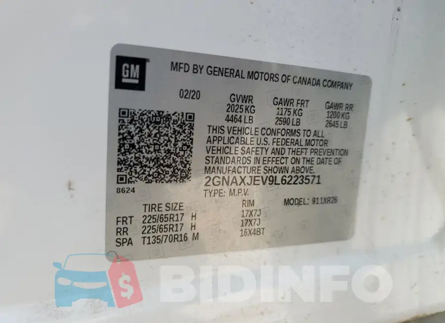 2GNAXJEV9L6223571 Photo# 13