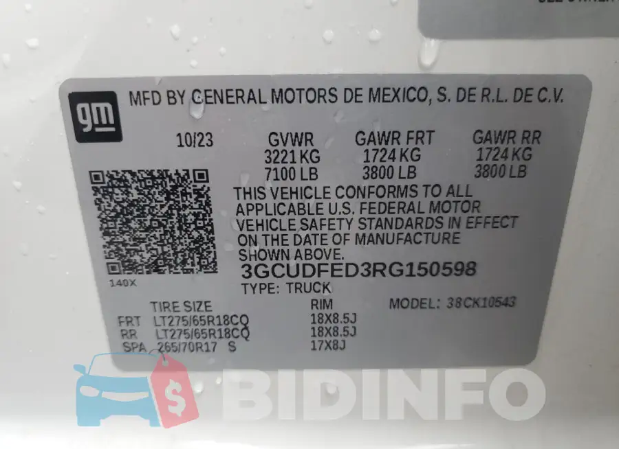 3GCUDFED3RG150598 Photo# 12
