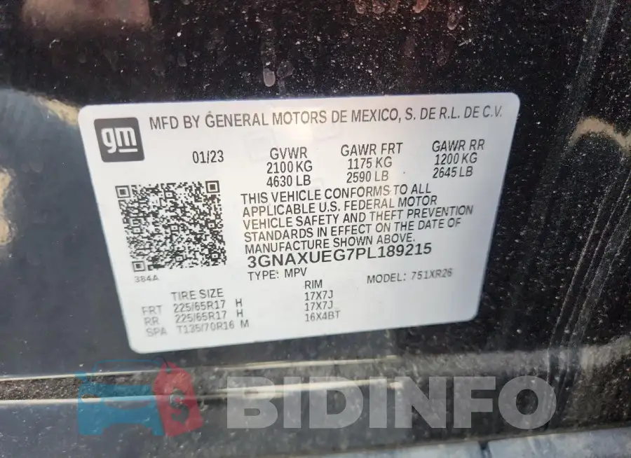 3GNAXUEG7PL189215 Photo# 14