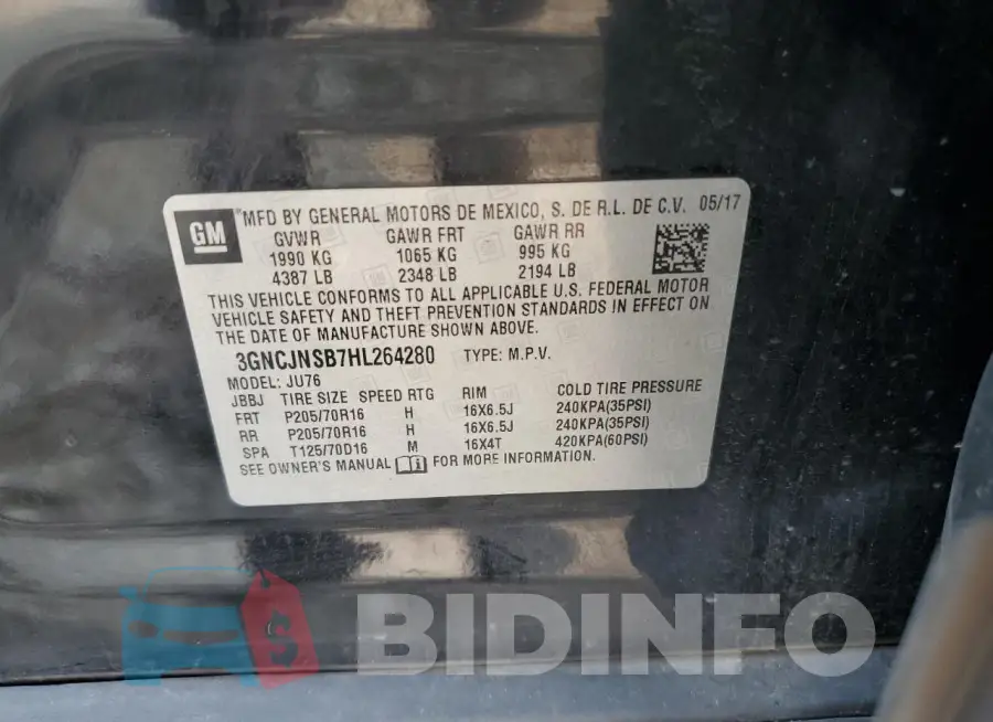 3GNCJNSB7HL264280 Photo# 12