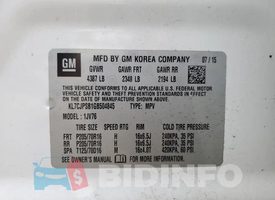KL7CJPSB1GB504845 Photo# 12
