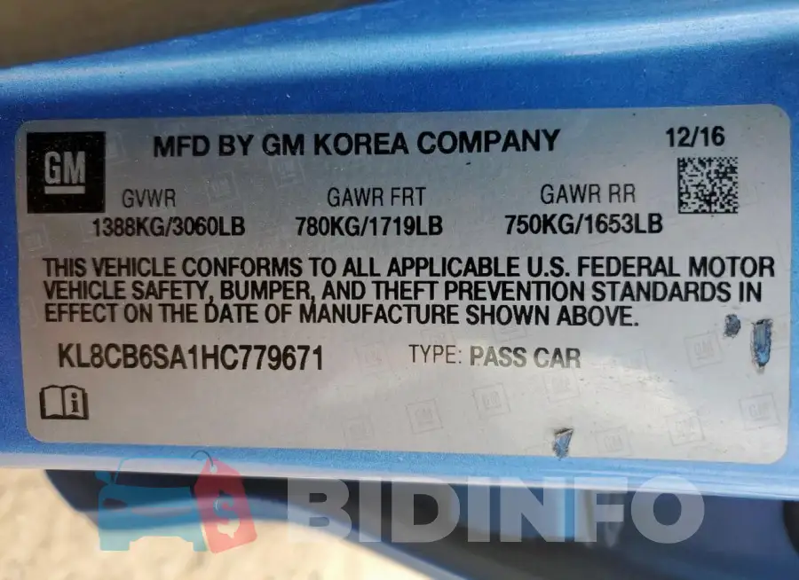 KL8CB6SA1HC779671 Photo# 12