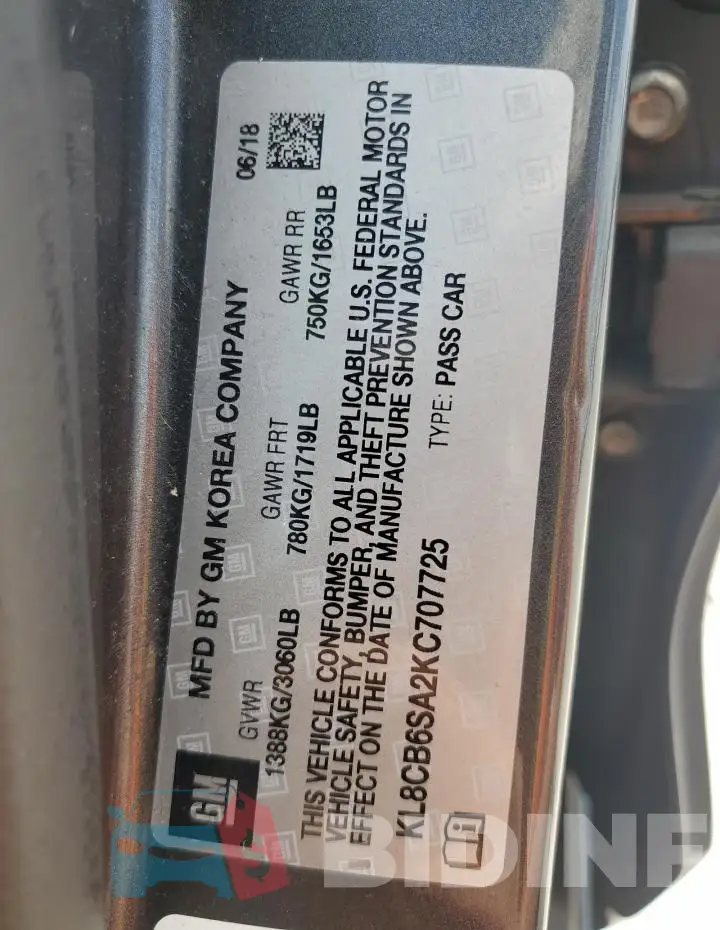 KL8CB6SA2KC707725 Photo# 12