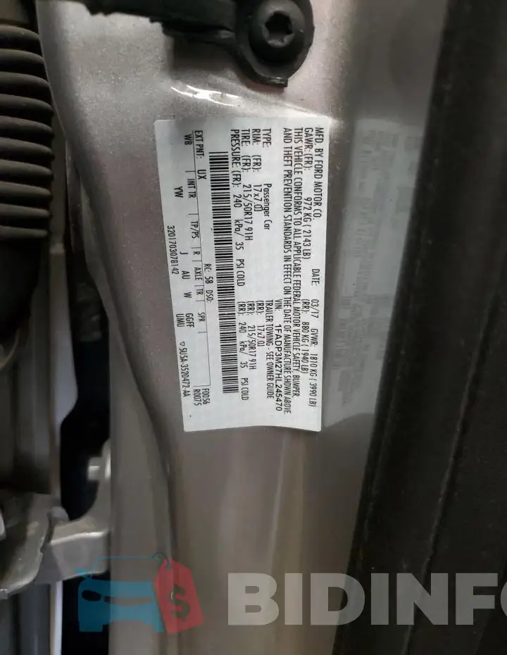1FADP3M27HL245470 Photo# 12
