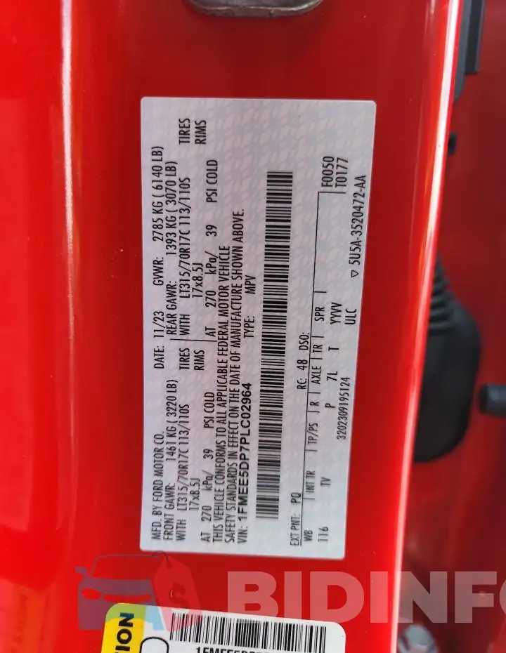 1FMEE5DP7PLC02964 Photo# 13