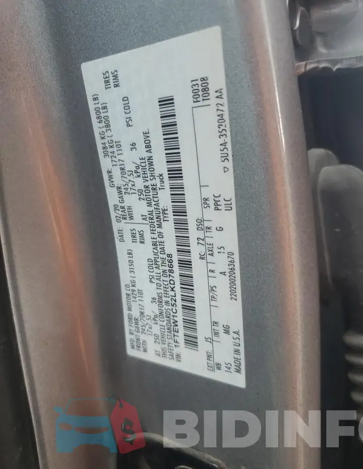 1FTEW1C52LKD78668 Photo# 12