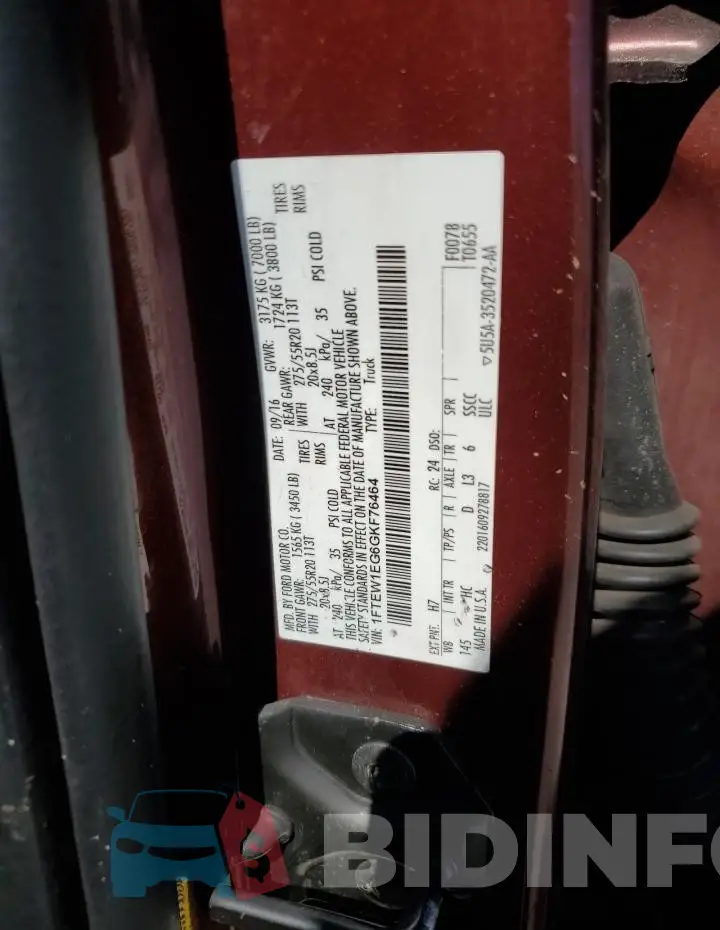 1FTEW1EG6GKF76464 Photo# 12