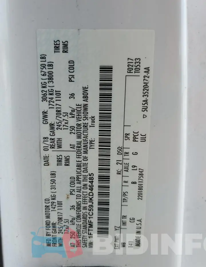 1FTMF1C59JKD46485 Photo# 12