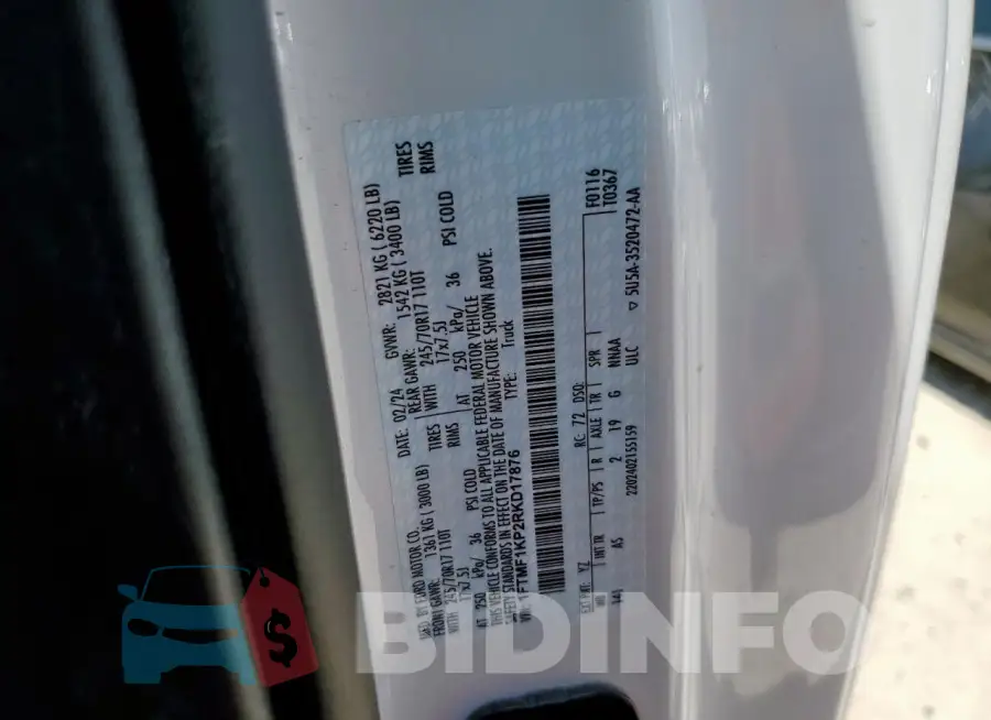 1FTMF1KP2RKD17876 Photo# 12