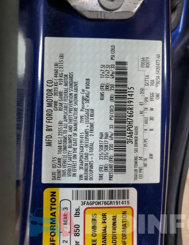 3FA6P0H76GR191415 Photo# 12