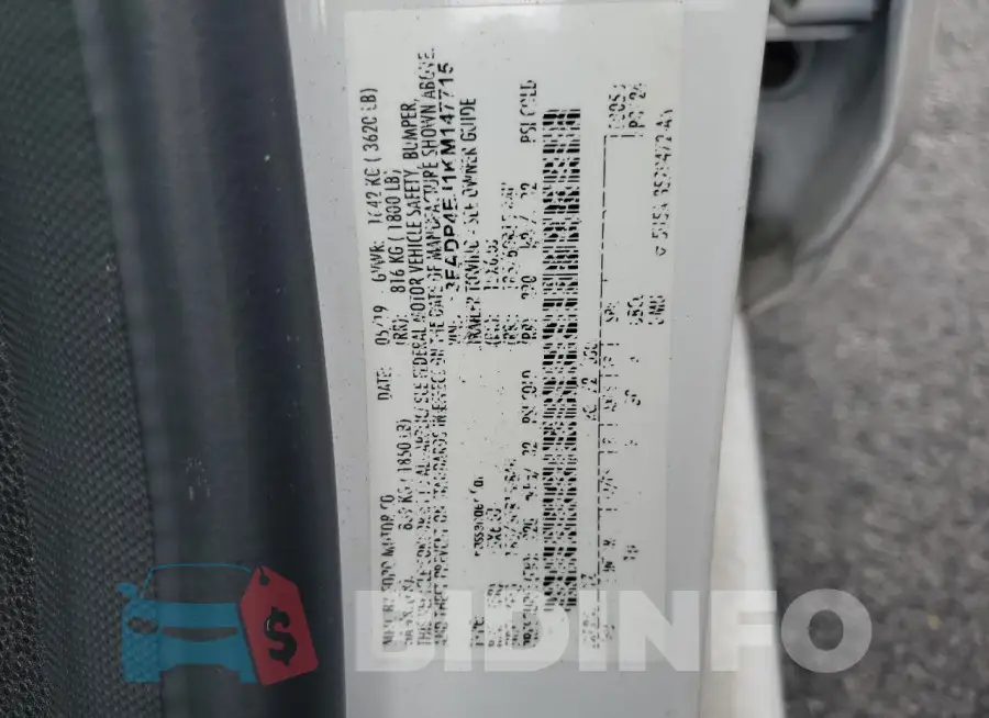 3FADP4EJ1KM147715 Photo# 12