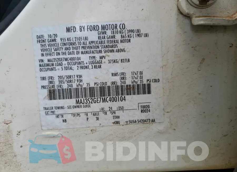 MAJ3S2GE7MC400104 Photo# 13