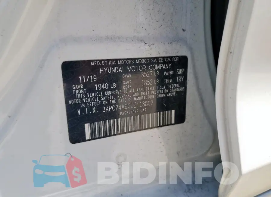 3KPC24A60LE113802 Photo# 12