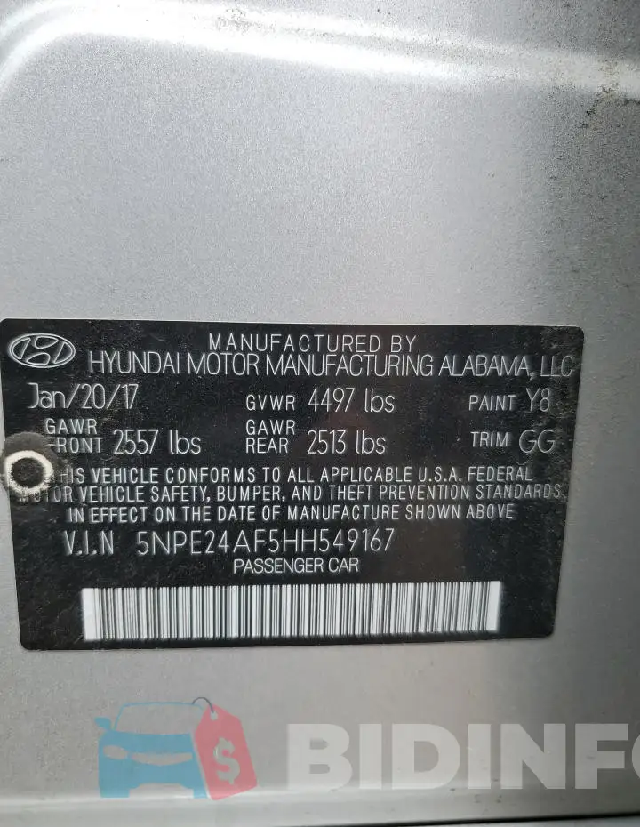 5NPE24AF5HH549167 Photo# 12