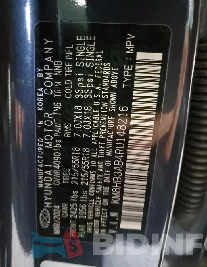 KM8HB3AB4RU148216 Photo# 13