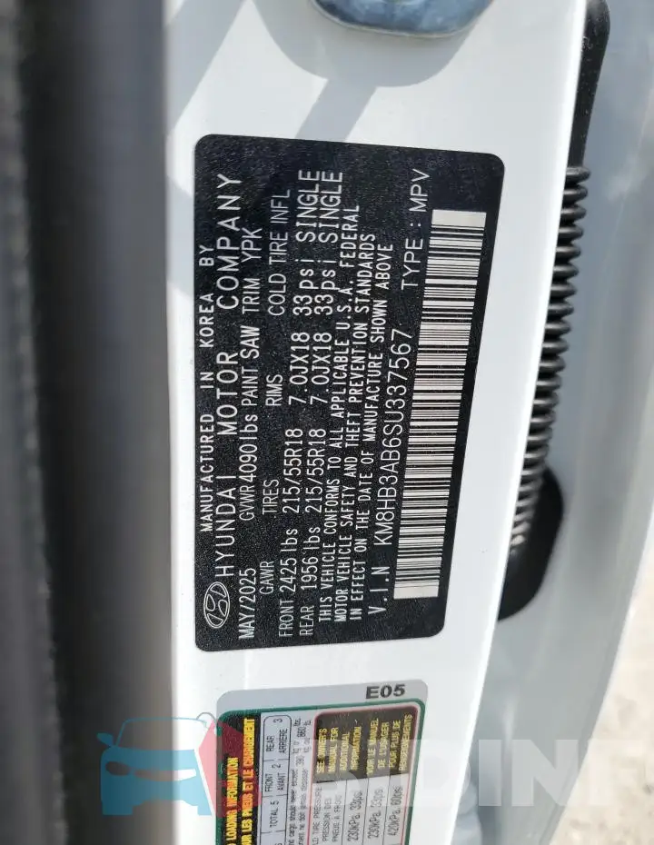 KM8HB3AB6SU337567 Photo# 14
