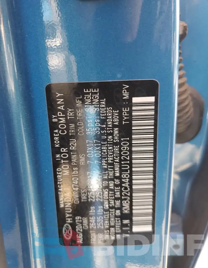 KM8J2CA48LU120901 Photo# 12